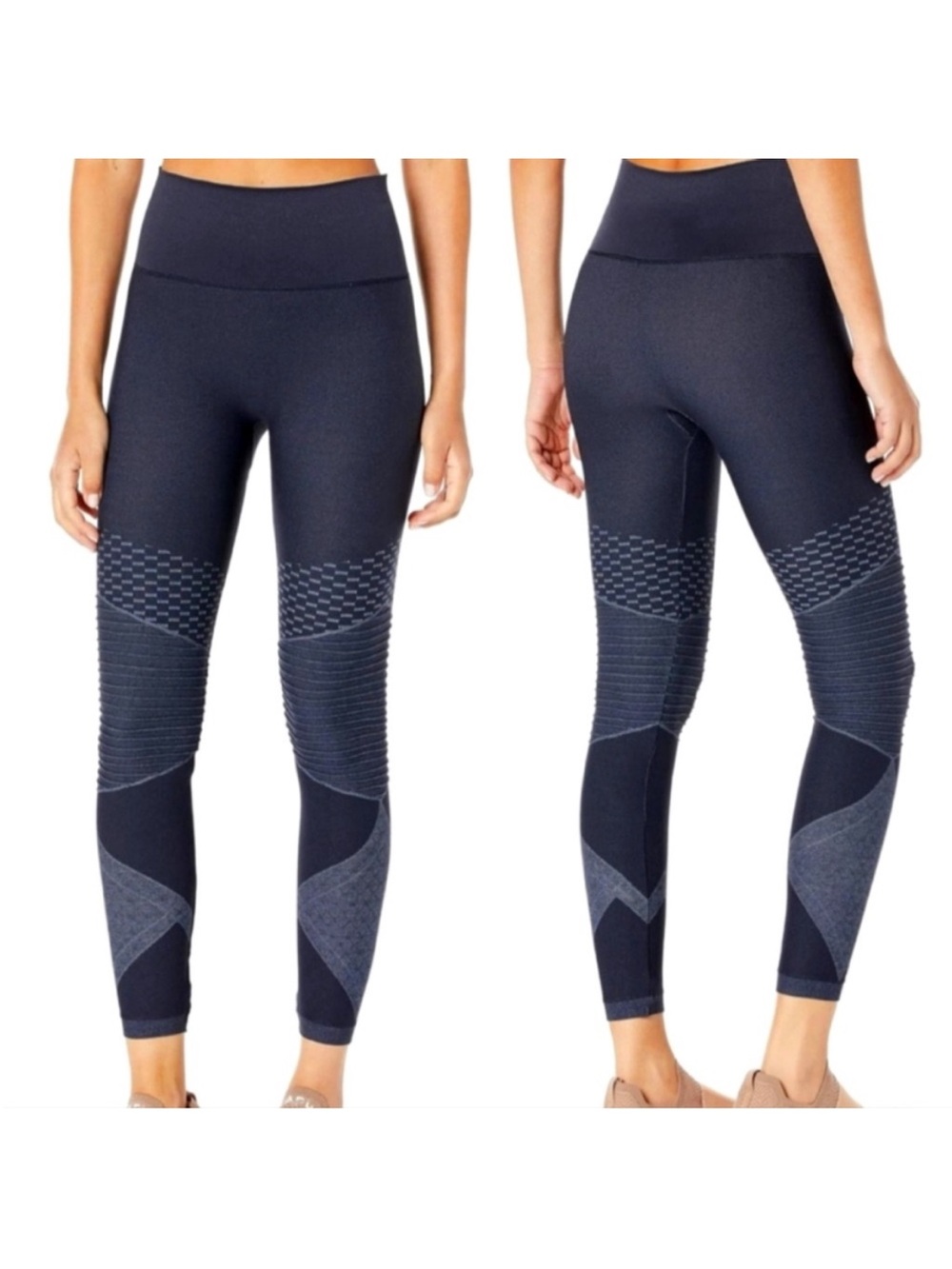 SPANX seamless moto leggings in indigo blue 1x